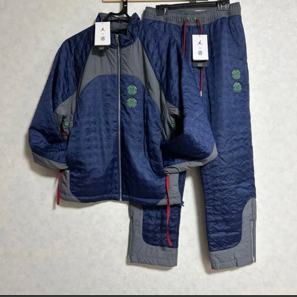 Jordan x CLOT Quilted Jacket & Pants Set + Beanie – Size XL – NEW WITH TAGS